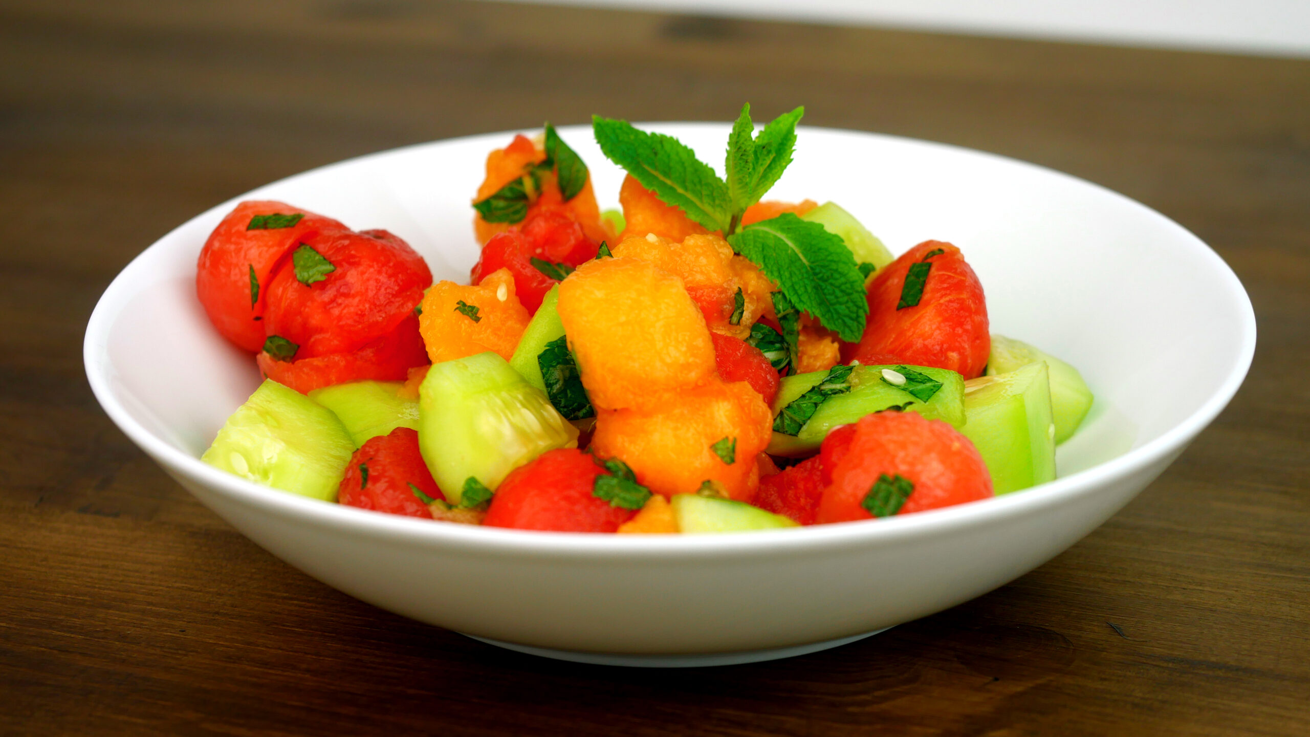 RECETTE SANTÉ - Salade pastèque melon concombre